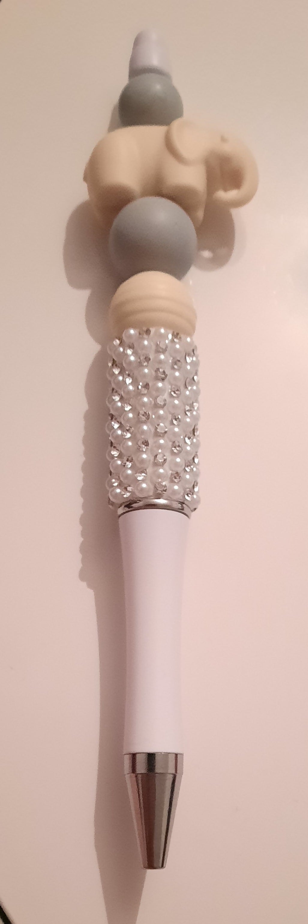 Balpen met siliconekralen