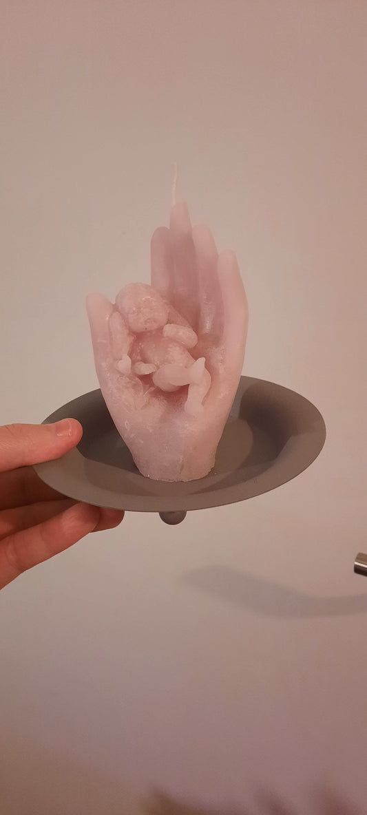 Geurkaars baby in hand