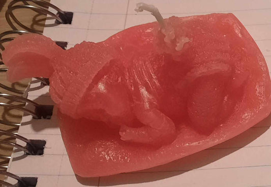 Geurkaars Baby met konijnen oortjes 8cm